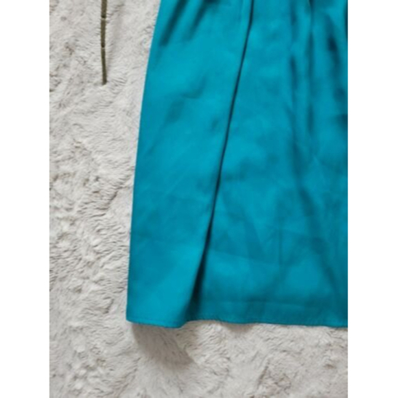 ✨CL CV By Cynthia Vincent Blue Thick Banded Waist Spanish Flare Short Sleeve Sm - Picture 5 of 13